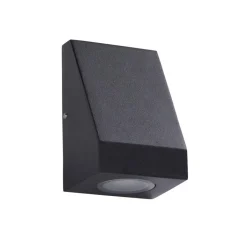 Metall Lampen|Led Außenleuchten*Searchlight LED Außenwandleuchte IP44 Schwarz 4000 K 205 lm Alu