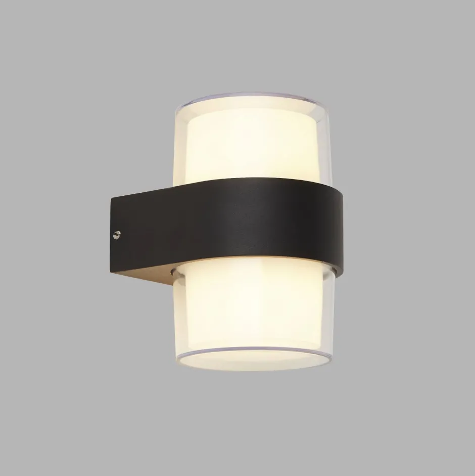 Searchlight LED Außenwandleuchte IP44 Schwarz Weiß 3000 K Up Down< Metall Lampen|Led Außenleuchten