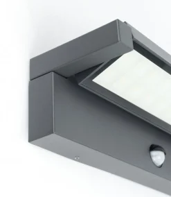 Außenwandleuchten|Außenleuchten Mit Bewegungsmelder*SU-MA LED Außenwandleuchte mit Bewegungssensor Aluminium Glas