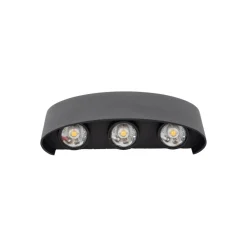 Metall Lampen|Feuchtraumleuchten*TK Lighting LED Außenwandleuchte Up Down IP54 H:8 cm 480 lm 3000 K