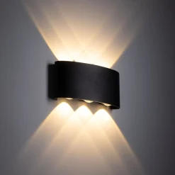 Metall Lampen|Feuchtraumleuchten*TK Lighting LED Außenwandleuchte Up Down IP54 H:8 cm 480 lm 3000 K