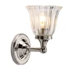 Wandleuchten|Metall Lampen*Elstead LED Badezimmer Lampe Messing massiv in Nickel IP44