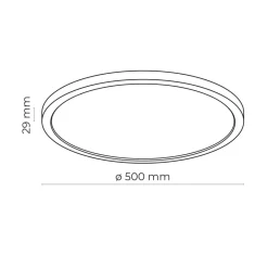 Deckenleuchten|Led Lampen*TK Lighting LED Badezimmerlampe Decke Dimmer 3 Lichtmodi IP54 rund Ø50cm