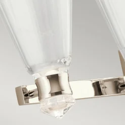 Led Lampen|Wandleuchten*Elstead LED Badezimmerleuchte Spiegel Metall Glas IP44 84,8 cm lang