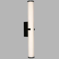 Glaslampen|Jugendstil Lampen*Searchlight LED Badezimmerleuchte Wand 63 cm IP44 Glas Metall 3000 K
