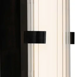 Glaslampen|Jugendstil Lampen*Searchlight LED Badezimmerleuchte Wand 63 cm IP44 Glas Metall 3000 K