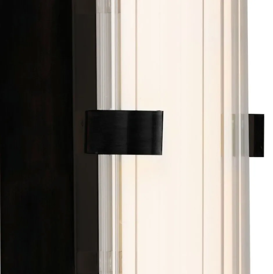 Glaslampen|Jugendstil Lampen*Searchlight LED Badezimmerleuchte Wand 63 cm IP44 Glas Metall 3000 K