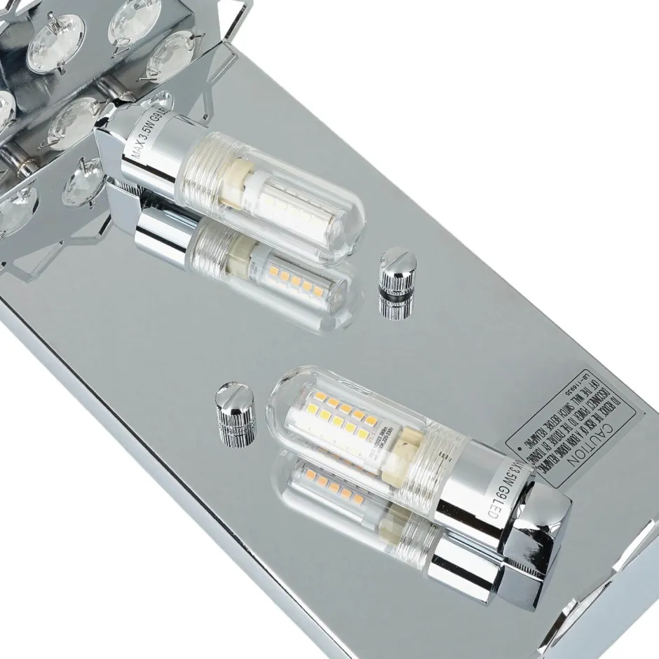 Kristalllampen|Designerlampen*Elstead LED Badlampe Kristall Glas IP44 modernes Design