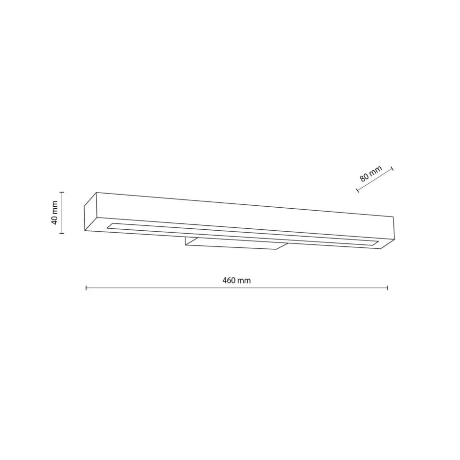 TK Lighting LED Bilderleuchte Holz 46 cm lang warmweiß 3000 K 988 lm< Led Lampen|Wandleuchten