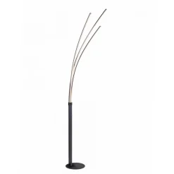 Just Light LED Bogenleuchte Schwarz Metall 6 W 733 lm 215 cm XXL< Wohnzimmerlampen|Metall Lampen