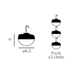 Leuchtmittel|Dekolampen Außen*Newgarden LED Campingleuchte 3er Set Akku Haken Magnet dimmbar IP54 CHERRY