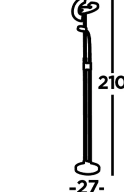 Searchlight LED Deckenfluter Dimmbar 210 cm hoch Lesearm Schwarz< Led Lampen|Bürolampen