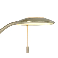 Steinhauer LED Deckenfluter mit Lesearm in Messing 185 cm dimmbar< Led Lampen|Stehlampen