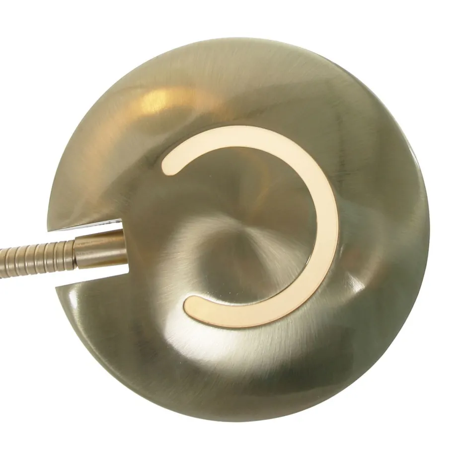 Steinhauer LED Deckenfluter mit Lesearm in Messing 185 cm dimmbar< Led Lampen|Stehlampen