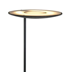 Led Lampen|Stehlampen*Steinhauer LED Deckenfluter mit Lesearm in Schwarz 185 cm dimmbar