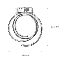 WOFI LED Deckenlampe 3000 K 2300 lm Modern Wellen< Moderne Lampen|Schlafzimmer Lampen