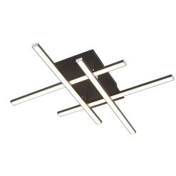 Searchlight LED Deckenlampe 3000 K warmweiß Schwarz matt Chrom< Deckenleuchten|Led Lampen