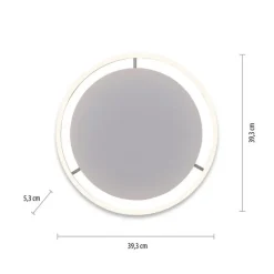 Flurlampen|Bürolampen*Just Light LED Deckenlampe Aluminium Metall Ø39,3 cm 20 W dimmbar