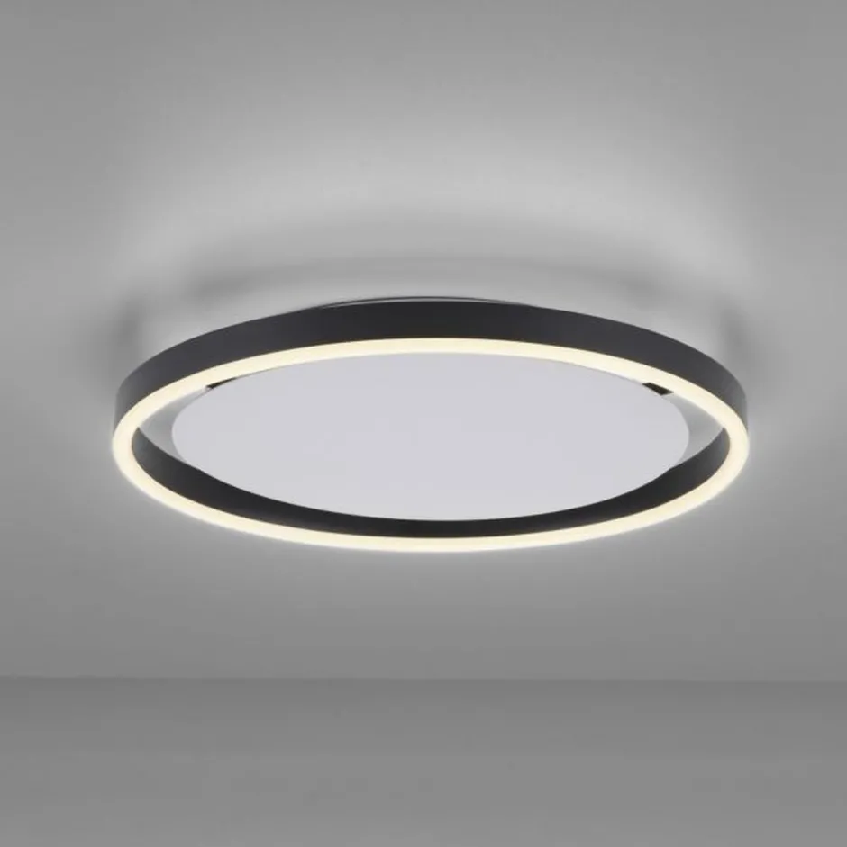 Deckenleuchten|Flurlampen*Just Light LED Deckenlampe Anthrazit Metall Ø39,3 cm 20 W dimmbar