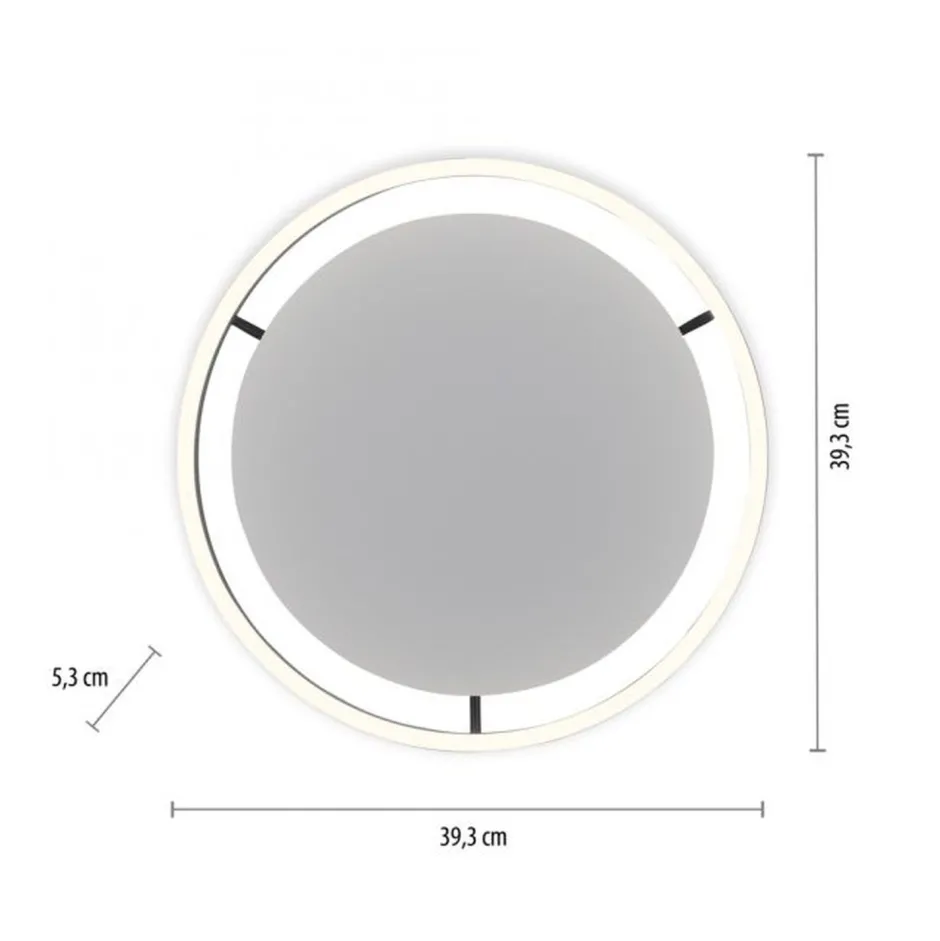 Deckenleuchten|Flurlampen*Just Light LED Deckenlampe Anthrazit Metall Ø39,3 cm 20 W dimmbar