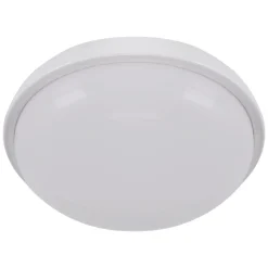 Badezimmer Lampe|Feuchtraumleuchten*Strühm LED Deckenlampe außen IP54 Ø 21,5 cm rund Weiß