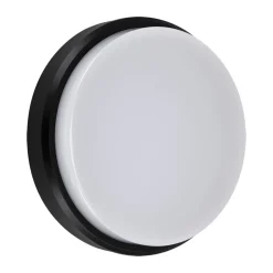 Badezimmer Lampe|Feuchtraumleuchten*Strühm LED Deckenlampe außen IP65 B: 17,5 cm Schwarz Weiß rund klein