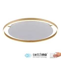 Just Light LED Deckenlampe dimmbar Ø58,5 cm 3650 lm in Messing< Deckenleuchten|Flurlampen