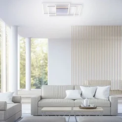 Paul Neuhaus LED Deckenlampe dimmbar in Stahl L:75 cm 5760 lm Modern< Deckenleuchten|Flurlampen