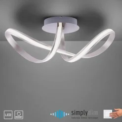 Paul Neuhaus LED Deckenlampe dimmbar Metall in Stahl 2050 lm Modern< Deckenleuchten|Flurlampen