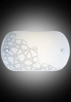 Deckenleuchten|Led Lampen*Novecento LED Deckenlampe Glas L: 33 cm klein 4000 K Weiß Chrom