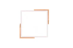 Flurlampen|Bürolampen*Trio Reality LED Deckenlampe Holz 3000 K B:31,5 cm Weiß Natur eckig