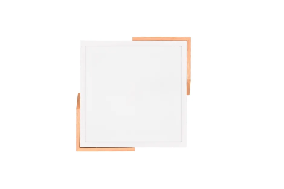 Flurlampen|Bürolampen*Trio Reality LED Deckenlampe Holz 3000 K B:31,5 cm Weiß Natur eckig