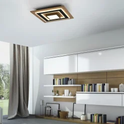 Just Light LED Deckenlampe Holz Metall 2150 lm wohnlich blendarm< Deckenleuchten|Flurlampen