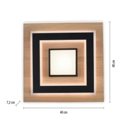 Just Light LED Deckenlampe Holz Metall 2150 lm wohnlich blendarm< Deckenleuchten|Flurlampen