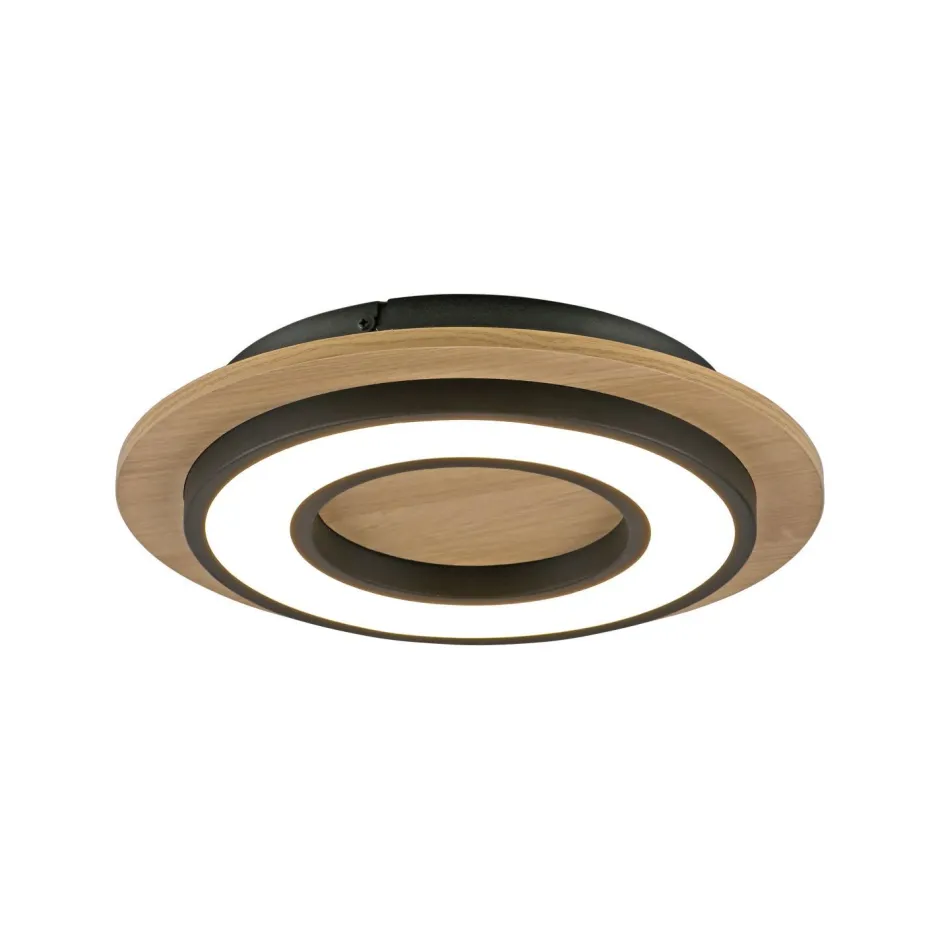 Deckenleuchten|Flurlampen*Just Light LED Deckenlampe Holz Metall 3000 K wohnlich blendarm