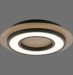 Deckenleuchten|Flurlampen*Just Light LED Deckenlampe Holz Metall 3000 K wohnlich blendarm