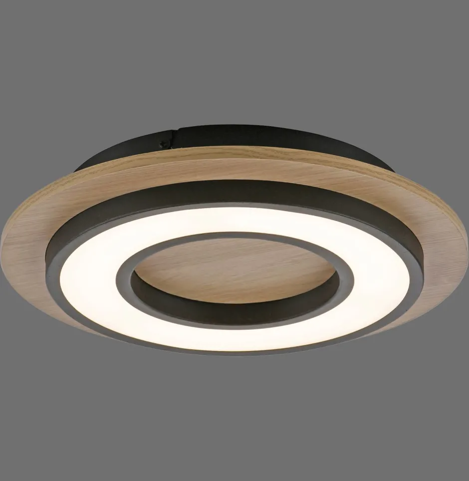 Deckenleuchten|Flurlampen*Just Light LED Deckenlampe Holz Metall 3000 K wohnlich blendarm