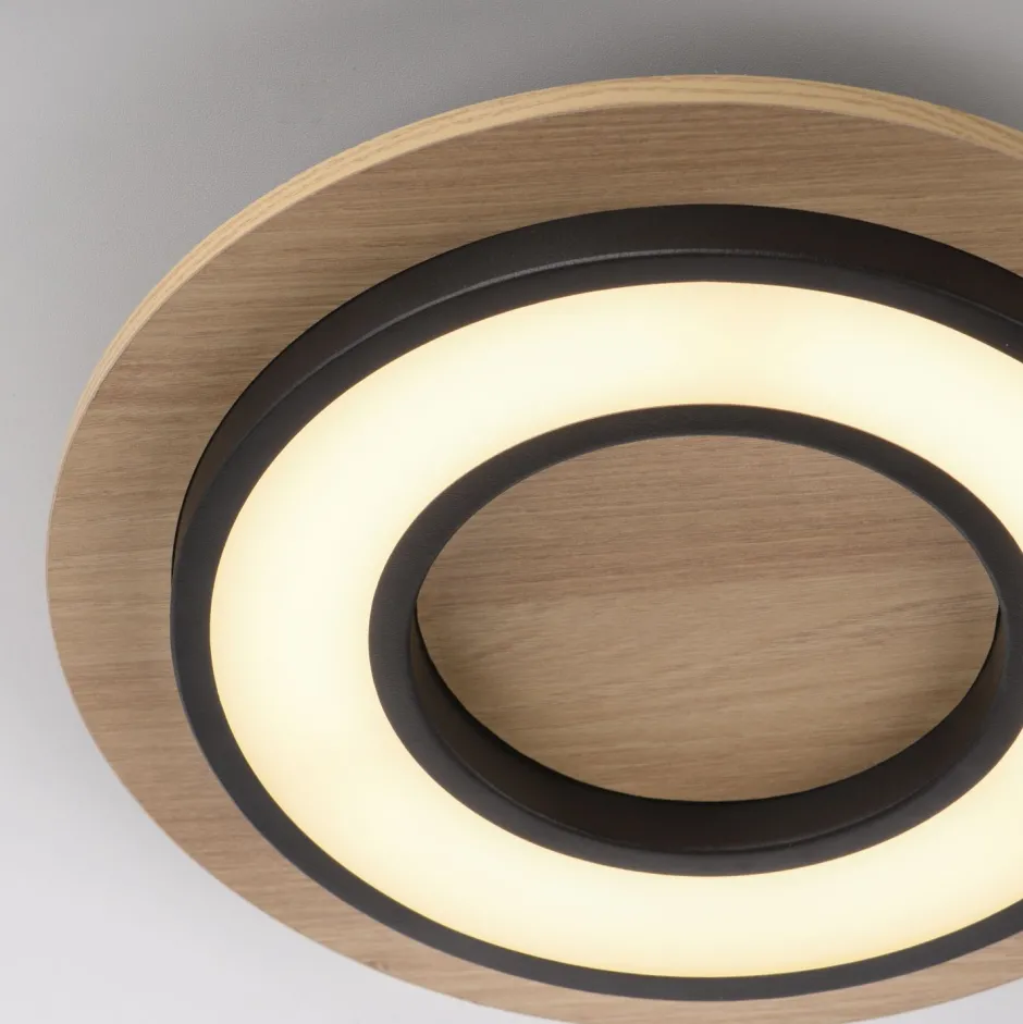 Deckenleuchten|Flurlampen*Just Light LED Deckenlampe Holz Metall 3000 K wohnlich blendarm