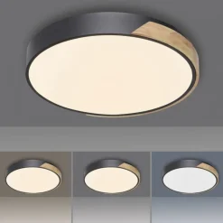 Paul Neuhaus LED Deckenlampe Holz Metall Ø51 cm 35 W 3800 lm dimmbar< Deckenleuchten|Flurlampen