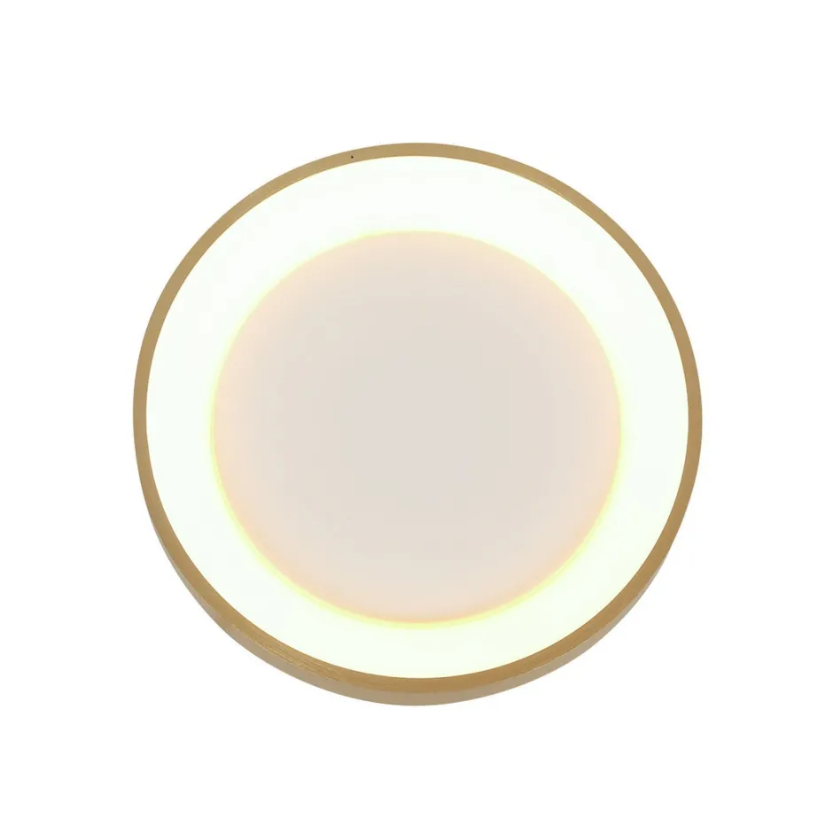Steinhauer LED Deckenlampe in Gold Weiß Ø28 cm 2700 K wohnlich< Led Lampen|Deckenleuchten