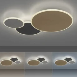 Paul Neuhaus LED Deckenlampe in Messing Aluminium Grau 35 W dimmbar< Deckenleuchten|Flurlampen