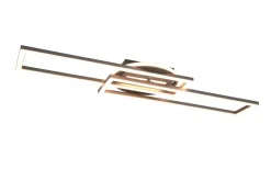 Flurlampen|Bürolampen*Trio Reality LED Deckenlampe in Nickel Dimmer Fernbedienung 4500 lm