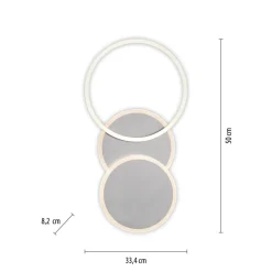 Just Light LED Deckenlampe in Stahl Metall warmweiß 26 W beweglich< Flurlampen|Bürolampen