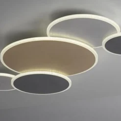 Deckenleuchten|Flurlampen*Paul Neuhaus LED Deckenlampe Messing Aluminium Grau dimmbar L:85 cm