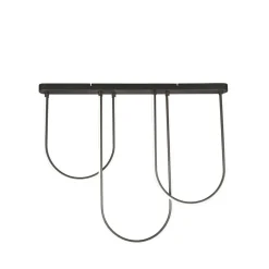 Bürolampen|Wohnzimmerlampen*Searchlight LED Deckenlampe Metall Bögen Modern 110 cm 35 W Schwarz