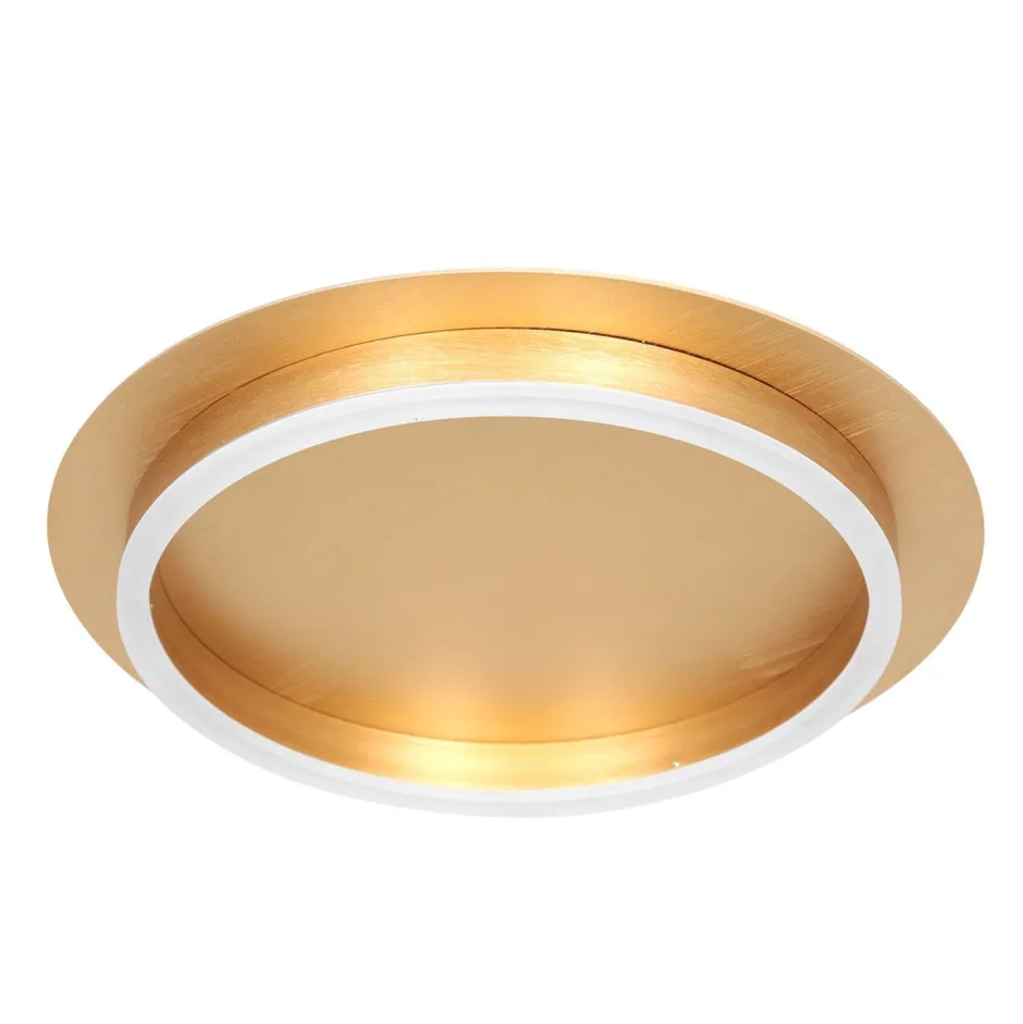 Steinhauer LED Deckenlampe Metall Kunststoff in Gold B:32 cm Ring< Deckenleuchten|Led Lampen