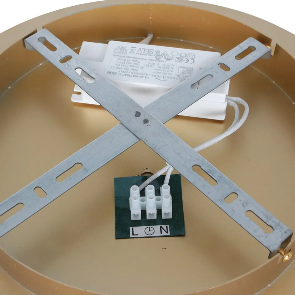 Steinhauer LED Deckenlampe Metall Kunststoff in Gold B:32 cm Ring< Deckenleuchten|Led Lampen