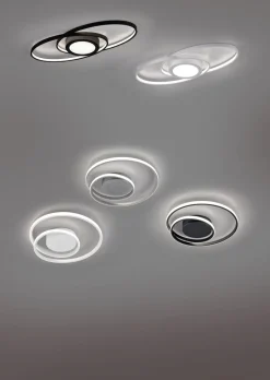 Trio Reality LED Deckenlampe Metall Schwarz 2500 lm B:39 cm Spirale< Flurlampen|Bürolampen