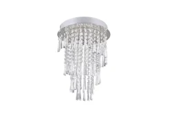 Wohnzimmerlampen|Esszimmer Lampen*Trio Reality LED Deckenlampe mit Fernbedienung dimmbar Chrom Acryl