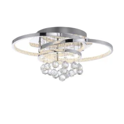 Paul Neuhaus LED Deckenlampe mit Kristallanhänger in Chrom warmweiß< Deckenleuchten|Flurlampen